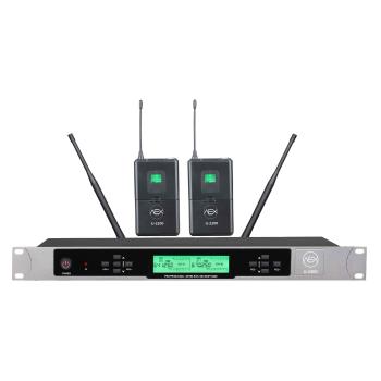 AEX U2200  2 YAKA UHF Wireless Microphone System     